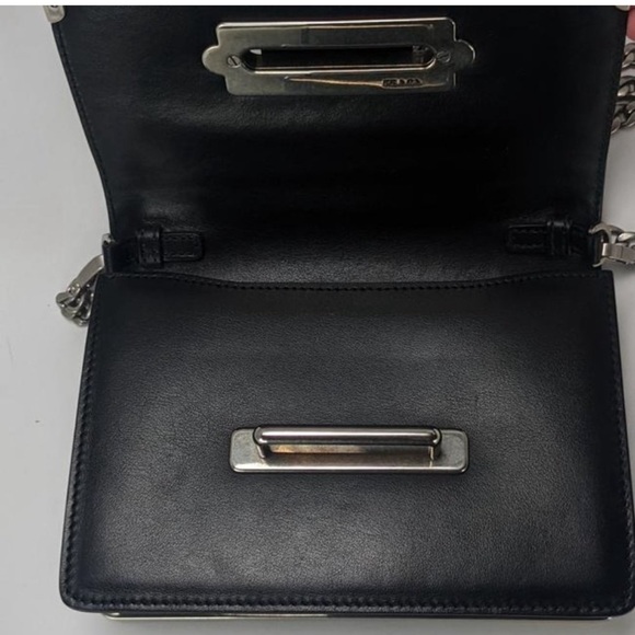 Prada Cahier Studded Small Black Leather Cross
Body Bag - Picture 4 of 9